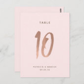 ブラシモダンバラ金ゴールドの表結婚番号10 ポストカード (正面/裏面)