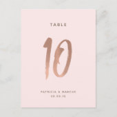 ブラシモダンバラ金ゴールドの表結婚番号10 ポストカード (正面)