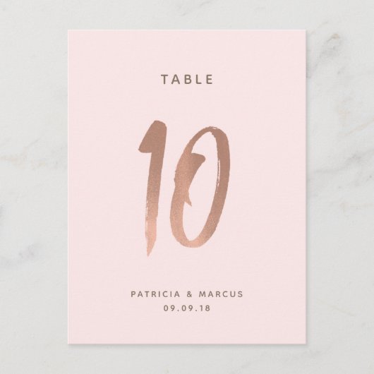 ブラシモダンバラ金ゴールドの表結婚番号10 ポストカード (正面)