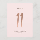 ブラシモダンバラ金ゴールドの表結婚番号11 ポストカード (正面)