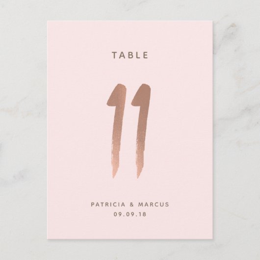 ブラシモダンバラ金ゴールドの表結婚番号11 ポストカード (正面)