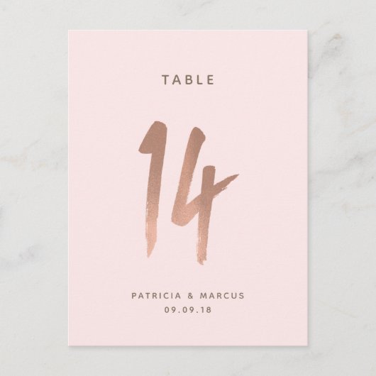 ブラシモダンバラ金ゴールドの表結婚番号14 ポストカード (正面)