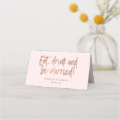 ブラシモダンバラ金ゴールド結婚座席表 プレイスカード (正面)