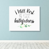 ブラシモダンフォントバイブル聖なる書物、 経典 キャンバスプリント (インサイチュ (ウッドフロア))