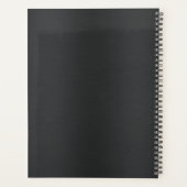 ブラシモダンメタルブラックグレースクリプトモノグラム プランナー手帳 (裏面)