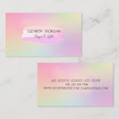 ブラシモダンュカッコいいストローク，ホログラフィック 名刺 (正面/裏面)