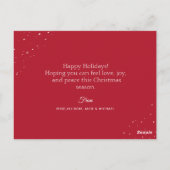 ブラシモダンレタリングホリデーフォトカード ポストカード (裏面)