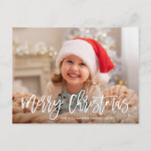 ブラシモダンレタリングホリデーフォトカード ポストカード (正面)