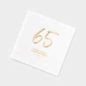 ブラシモダンレタリング60th誕生日パーティー 箔ナプキン (左)