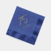 ブラシモダンレタリング75th誕生日パーティー 箔ナプキン (左)