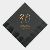 ブラシモダンレタリング90th誕生日パーティー 箔ナプキン (右)
