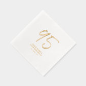 ブラシモダンレタリング95th誕生日パーティー 箔ナプキン (右)