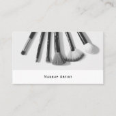 ブラシモダン付きメイクアップアーティストの名刺 名刺 (正面)