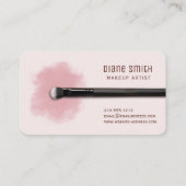 ブラシモダン付きメイクアップアーティストの名刺 名刺 (裏面)