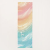 ブラシモダン波カラフル抽象芸術モノグラム ヨガマット (裏面)