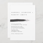 ブラシモダン結婚式招待状 招待状 (正面/裏面)