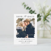 ブラシモダン線フォトフレーム日付の保存 ポストカード (スタンド正面)