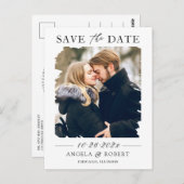 ブラシモダン線フォトフレーム日付の保存 ポストカード (正面/裏面)