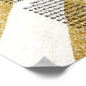 ブラシモダン金ゴールドストライプテーブル座席図 ポスター (角)