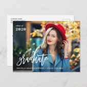 ブラシユニークスクリプトの卒業発表 ポストカード (正面/裏面)