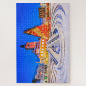 ブラショフ・ルーマニアのクリスマス市場 ジグソーパズル (縦)