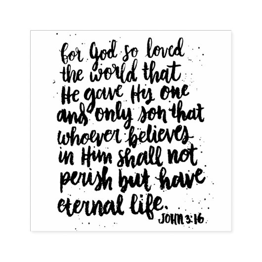 ブラシレタリングイースターサンデーバイブル聖句 ラバースタンプ (インプリント)