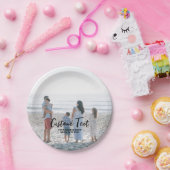 ブラシレタリングカスタムフォトパーティーイベント ペーパープレート (パーティー)