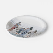 ブラシレタリングカスタムフォトパーティーイベント ペーパープレート (アングル)