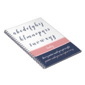 ブラシレタリングハンドレタリング練習用アルファベット ノートブック (右側)