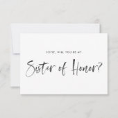 ブラシレタリングピンクBe My Sister of Honor 招待状 (正面)