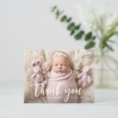 ブラシレタリング誕生発表葉書 ポストカード (スタンド正面)