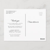 ブラシレタリング誕生発表葉書 ポストカード (裏面)