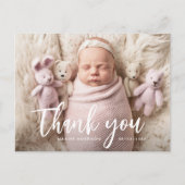 ブラシレタリング誕生発表葉書 ポストカード (正面)