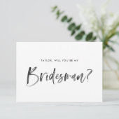 ブラシレタリング赤面が私のブリディスマンになる 招待状 (スタンド正面)