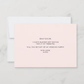 ブラシレタリング赤面の方が私の名誉ある男になる 招待状 (裏面)