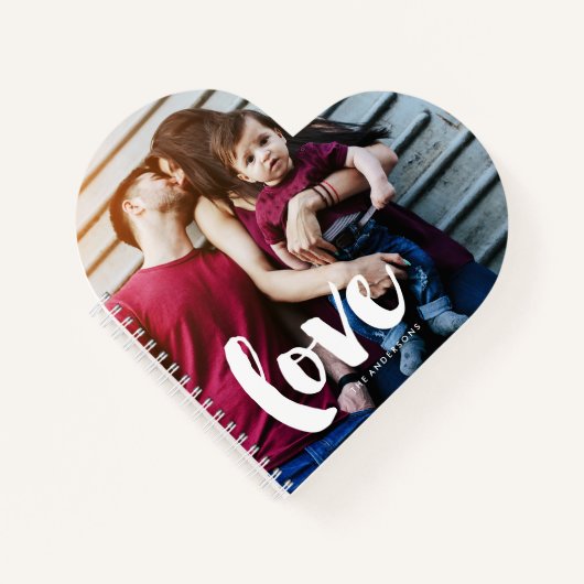 ブラシレタリング「愛」 ノートブック (正面)