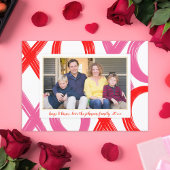 ブラシレタリングXOXOハグとキスバレンタイン シーズンカード