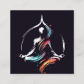 ブラシロゴヨガ瞑想インストラクター霊気マスター スクエア名刺 (正面)