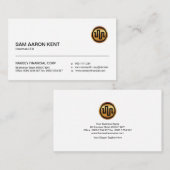 ブラシンプルックラインミニマリストホワイトプロフェッショナル 名刺 (正面/裏面)