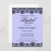 ブラシンプルックレースブライダルシャワー招待 招待状 (正面/裏面)