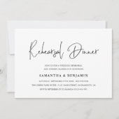 ·ブラシンプルック&ホワイト·リハーサル·ディナー 招待状 (正面)