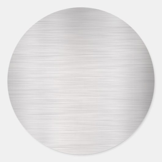 ブラシ仕上げのシルバーの空白テンプレート, DIY テキストアートロゴ ラウンドシール (正面)