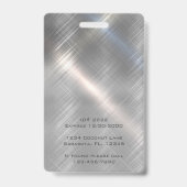 ブラシ仕上げのメタルビジネス バッジ (裏面)