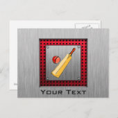 ブラシ仕上げのメタルルッククリケット ポストカード (正面/裏面)