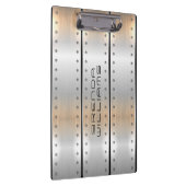 ブラシ仕上げアルミテクスチャ幾何学的デザイン クリップボード (右)