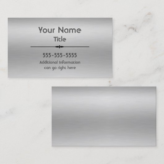 ブラシ仕上げアルミニウムプリント名刺 名刺 (正面/裏面)