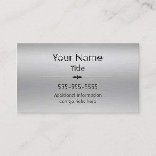 ブラシ仕上げアルミニウムプリント名刺 名刺 (正面)