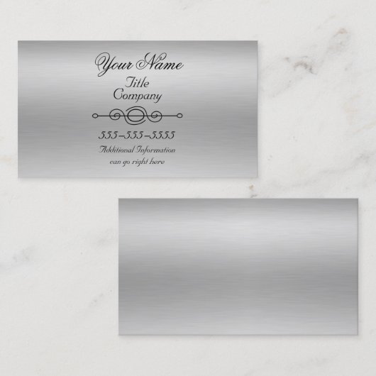 ブラシ仕上げアルミニウムプリント名刺 名刺 (正面/裏面)