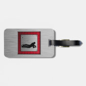 ブラシ仕上げアルミルックゴルファー ラゲッジタグ (裏面横)