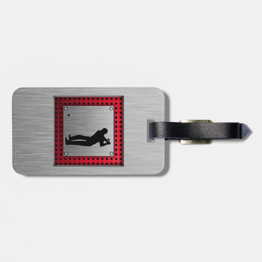 ブラシ仕上げアルミルックゴルファー ラゲッジタグ (裏面横)